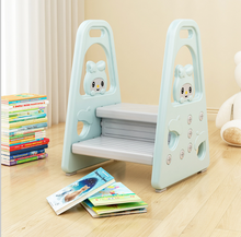 Load image into Gallery viewer, Children's Ladder, Safety Anti-slip 3 Step Stool with Double Handrail, HDPE Odorless
