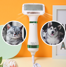 Load image into Gallery viewer, Dog and Cat Dryer with 2 in 1 Smoothing Brush | Portable and Silent Hair Pulser Dryer for Grooming | Adjustable temperature| Professional dryer dogs &amp; cats
