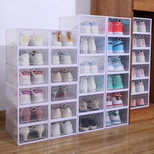 Load image into Gallery viewer, Shoe Boxes, Pack of 12 Transparent Shoe Storage Boxes, Folding Plastic Shoe Boxes，For Shoes, High Heels, Sneakers
