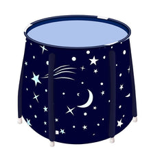 Load image into Gallery viewer, Customized eight bracket barrels home folding blue starry sky folding bath barrel
