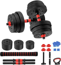 Load image into Gallery viewer, 15/20/30KG Adjustable Dumbbells Set, Barbell Weights Set 4 in 1 Kettlebell Hand Weight for Men Women Home Gym Training
