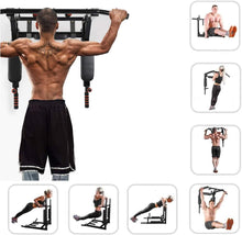 Load image into Gallery viewer, Fitness Wall Pull Up Bar Pull Up Bar Training and Resistance Multifunctional Black
