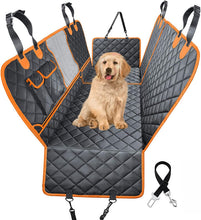 Load image into Gallery viewer, Dog Blanket for Car Rear Seat with Viewing Window, Waterproof Car Seat Cover for Dogs with 2 Seat Belts, Rear Seat Covers for Car Van SUV
