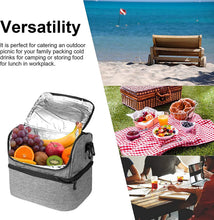 Load image into Gallery viewer, Borsa isotermica da 12 l, per picnic, impermeabile, isolata, borsa per il pranzo portatile, con tracolla staccabile, per uomo e donna, per bambini, scuola, ufficio, campeggio, spiaggia, picnic
