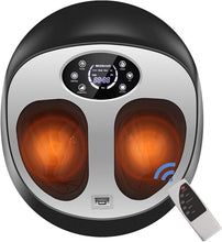Load image into Gallery viewer, Masseur Shiatsu Électriques pour Pieds, Massage Pieds Pétrissage Roulant Chauffage Compression d'air, Chauffe-pieds 5 Modes et 9 Intensité Réglables, Panneau de contrôle et Télécommande
