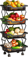 Load image into Gallery viewer, Fruit Bowl With Wheels,Removable Fruit Organizer,Detachable Stand,Large Fruit And Vegetable Cart,Fruit And Vegetable Basket
