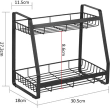 Load image into Gallery viewer, Porta Spezie Organizzatore 2 / 3 Piani Mobiletto per Spezie Portaspezie da cucina Mensola portaspezie espandibile per una cucina sempre ordinata in robusto (2 strati)
