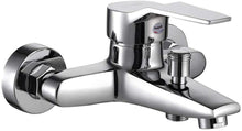 Load image into Gallery viewer, Set de Ducha Elegante, Conjunto de Ducha, Mezclador Monomando para Bañera, Grifo de Bañera, Cascada con Alcachofa de Ducha para Baño, Ducha de Mano, Instalación en Pared, Cromado
