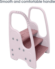 Load image into Gallery viewer, Children's Ladder, Safety Anti-slip 3 Step Stool with Double Handrail, HDPE Odorless
