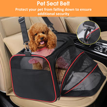 Load image into Gallery viewer, Transportín Plegable para Perros y Gatos, Transportín Transpirable y Lavable para Perros Gatos Portador con Correa de Hombro Ajustable, Bolsa de Transporte para Mascotas con Almohadilla Suave(Azul)
