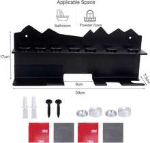 Load image into Gallery viewer, Support Sèche-Cheveux Support monté sur Baguette Compatible pour Dyson Airwrap Styler Bigoudi et 7 Curls Barrels Support Mural Organisateur de Support en Acier Inoxydable
