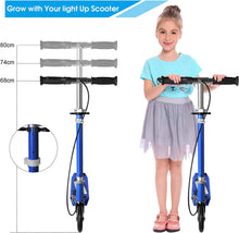 Load image into Gallery viewer, Trottinette pour Enfants, Trottinette pour Enfants Pliante réglable en Hauteur avec Roues LED en PU et Frein à Main, Trottinette pour Enfants pour Filles et garçons de 3 à 9 Ans
