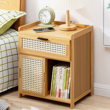 Load image into Gallery viewer, Bedside table simple solid small cabinet light luxury storage cabinet bedroom bedside simple modern mini
