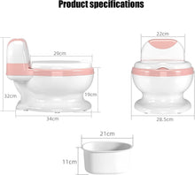 Load image into Gallery viewer, Pot pour Enfants Potty, Mini Toilettes pour Enfants, Siège de Toilette avec bac Amovible, Toilettes pour bébés Antidérapant avec Coussin Confortable (Rose)
