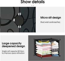 Load image into Gallery viewer, Armoire penderie DIY système d'étagères Armoire Placard système d'étagères enfichable idéal Rangement Organisateur Cube pour Livres Jouets Chaussures pour Gagner de la Place
