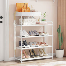 Load image into Gallery viewer, Plasaig Shoe Rack, Shoe Rack with Levels, Quick Assembly, Shoe Organiser for up to 9-12 Pairs of Shoes, Durable and Stable for Entrance, Corridor
