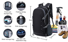 Load image into Gallery viewer, Opetdo Sac à Dos de Randonnée 40L, Sac de Sport Imperméable, Sac à Dos Voyage Ultra-Léger, Sac à Dos Trekking Pliable, pour Homme Femme Sport Camping Randonnée Cyclisme Voyage
