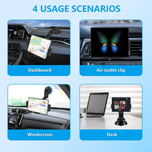 Load image into Gallery viewer, 15 W Dual Coils Fast Wireless Car Charger, LAMJAD Smart Qi Wireless Charger Car Mount Compatible
