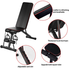 Load image into Gallery viewer, Banco de Musculación Multifuncional, 7 en 1 Fitness Banco de Gimnasio Plegable, Banco de Abdominales y Pierna Ajustable en 7 Posición, Banca de Pesas Declinable y Inclinable Hasta 200KG
