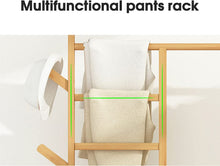 Load image into Gallery viewer, Portant à Vêtements, Penderie avec Roulettes, avec Compartiment pour Pantalon et Rangement Inférieur, avec 6 Crochets
