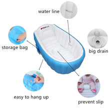 Load image into Gallery viewer, Inflatable Baby Bath Kids Swimming Pool Boys Air Baths Summer Swimming Pool Non-slip Pool Foldable for Travel Thick Baby Swimming Pool Bath Seat Chair
