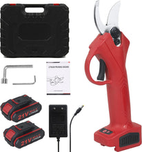Load image into Gallery viewer, Professional Cordless Electric Pruning Shears 32mm Cutting Diameter Garden Pruner with Battery 2 Batteries Rechargeable Scissors Electric Branch for Gardens Parks Farms Greenhouses
