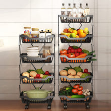 Load image into Gallery viewer, Fruit Bowl With Wheels,Removable Fruit Organizer,Detachable Stand,Large Fruit And Vegetable Cart,Fruit And Vegetable Basket
