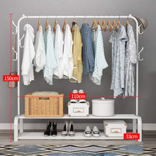 Load image into Gallery viewer, Donkey Clothes Rack Standing Racks with Storage Shelf 110 × 33 × 150 CM
