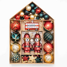 Load image into Gallery viewer, Lot de 128 Boule de Noel Rouge et Blanche - Boules de Noël en Plastique Incassable Decoration noel - Boule d’Arbre de Noël Paillette Brillant
