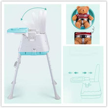Load image into Gallery viewer, Chaise Haute pour Bébé 3 en 1, Chaise Haute Enfant Réglable, Réglable pour Hauteur Ceinture Dossier Tablette de repas, Avec 4 Roues Amovibles, Nettoyage Facile Coussin Confort (Café)
