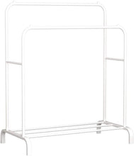 Load image into Gallery viewer, Coat racks Donkey Independent Hangers Double Bar Shelf, Multifunctional Resistant Metal Coat Rack for Home, 150/132 × 54 × 110 CM
