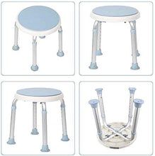 Load image into Gallery viewer, Tabouret de Douche pivotant à 360°Hauteur réglable aide à la douche siège de bain antidérapant en aluminium pour personnes âgées, femmes enceintes
