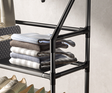 Load image into Gallery viewer, Household multi-functional clothes rack floor hanger simple integrated shoe rack door shelf multi-layer combination shoe and hat rack
