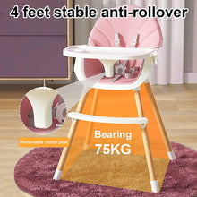 Load image into Gallery viewer, Chaise Haute Évolutive - Coussin Réversible - Plateau Réglable - Dès 6 mois jusqu'à 5 ans - Lavable - Jusqu'à 75 KG - avec Pieds Antidérapants
