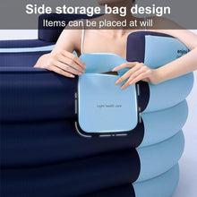 Load image into Gallery viewer, Baignoire Pliable Gonflable sans Fil pour Adulte, Antidérapant Piscine en PVC pour Enfants, Qualité supérieure, Bleu
