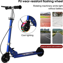 Load image into Gallery viewer, Trottinette pour Enfants, Trottinette pour Enfants Pliante réglable en Hauteur avec Roues LED en PU et Frein à Main, Trottinette pour Enfants pour Filles et garçons de 3 à 9 Ans
