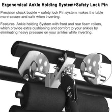 Load image into Gallery viewer, Inversionsbank, klappbarer Schwerkrafttrainer, Inversion Table mit 3 Inversionswinkel, Streckbank zur Entlastung der Wirbelsäule, Nutzergewicht bis 150kg, Rückenstrecker, Sicherheit geprüft
