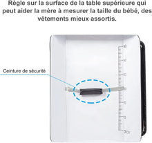 Load image into Gallery viewer, Table à langer Multifonctions Bébé Pliante 3 en 1 avec Ceinture de Sécurité Règle du Plateau Grand Panier de Rangement 76 x 66 x 101,5 cm Supporté 11 kg
