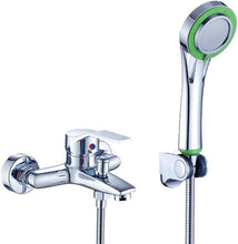 Load image into Gallery viewer, Modern Chrome Bathroom Single Lever Bath Shower Mixer Kit Tap Including Handset Wall Bracket
