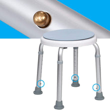 Load image into Gallery viewer, Tabouret de Douche pivotant à 360°Hauteur réglable aide à la douche siège de bain antidérapant en aluminium pour personnes âgées, femmes enceintes
