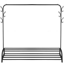 Load image into Gallery viewer, Porta Abiti Free-Standing Stand Appendiabiti con Asta Superiore, Vano Inferiore e 6 Ganci 110 * 150 * 33cm
