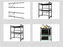 Load image into Gallery viewer, 3 Floor Extendable Metal Bracket Microwave Oven Dishwashing Storage Dishes Space Saver Counter Organizer Spice Holder
