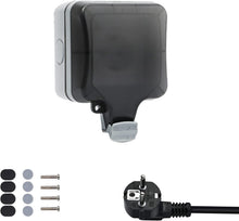 Load image into Gallery viewer, WATERPROOF PLUG IP66, Wall Mounted Outdoor Socket, Dustproof Wall Plug Housing for Indoor and Outdoor
