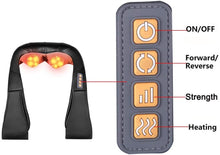 Load image into Gallery viewer, Masajeador de Cuello y Hombros Básico Shiatsu Masajeador Cervical con 4D Rotación y Función de Calor para Relajación de Fatiga en Casa, Oficina o Coche (Gris)
