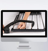 Load image into Gallery viewer, Séchoirs à Linge Pliable étendoir Balcon en Acier Inoxydable accrocher sur radiateur fenêtre Bain pour étendre sécher lessive vêtements mouillées (67 * 32 cm)
