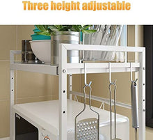 Load image into Gallery viewer, 3 Floor Extendable Metal Bracket Microwave Oven Dishwashing Storage Dishes Space Saver Counter Organizer Spice Holder
