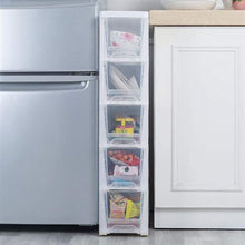 Load image into Gallery viewer, Recess Trolley Narrow Recess Cabinet with Wheels Recess Shelf Narrow Shelf Recess Filler Recess Shelf Trolley Kitchen Cabinet Drawer Box Roll Container Tool Cabinet 18 cm Wide
