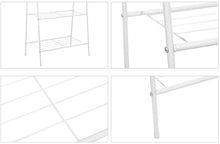 Load image into Gallery viewer, Piantana Appendiabiti, Attaccapanni con 2 Ripiani Porta-Scarpe, Acciaio, 151 x 60 x 36 cm
