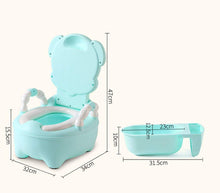 Load image into Gallery viewer, Pot bébé Pot Enfants Trainer Pot WC Siège de Toilettes Pot d’Apprentissage avec Dossier
