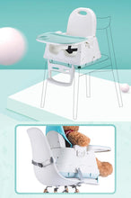 Load image into Gallery viewer, Chaise Haute pour Bébé 3 en 1, Chaise Haute Enfant Réglable, Réglable pour Hauteur Ceinture Dossier Tablette de repas, Avec 4 Roues Amovibles, Nettoyage Facile Coussin Confort (Café)

